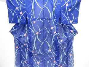 駒絽花模様小紋着物